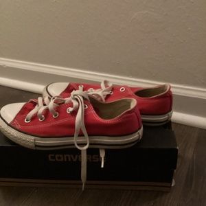 Red Youth Size 3 Youth Converse Shoe